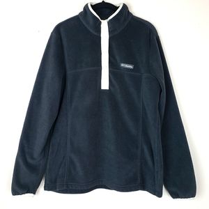 Columbia pull over dark gray/black fleece sz L